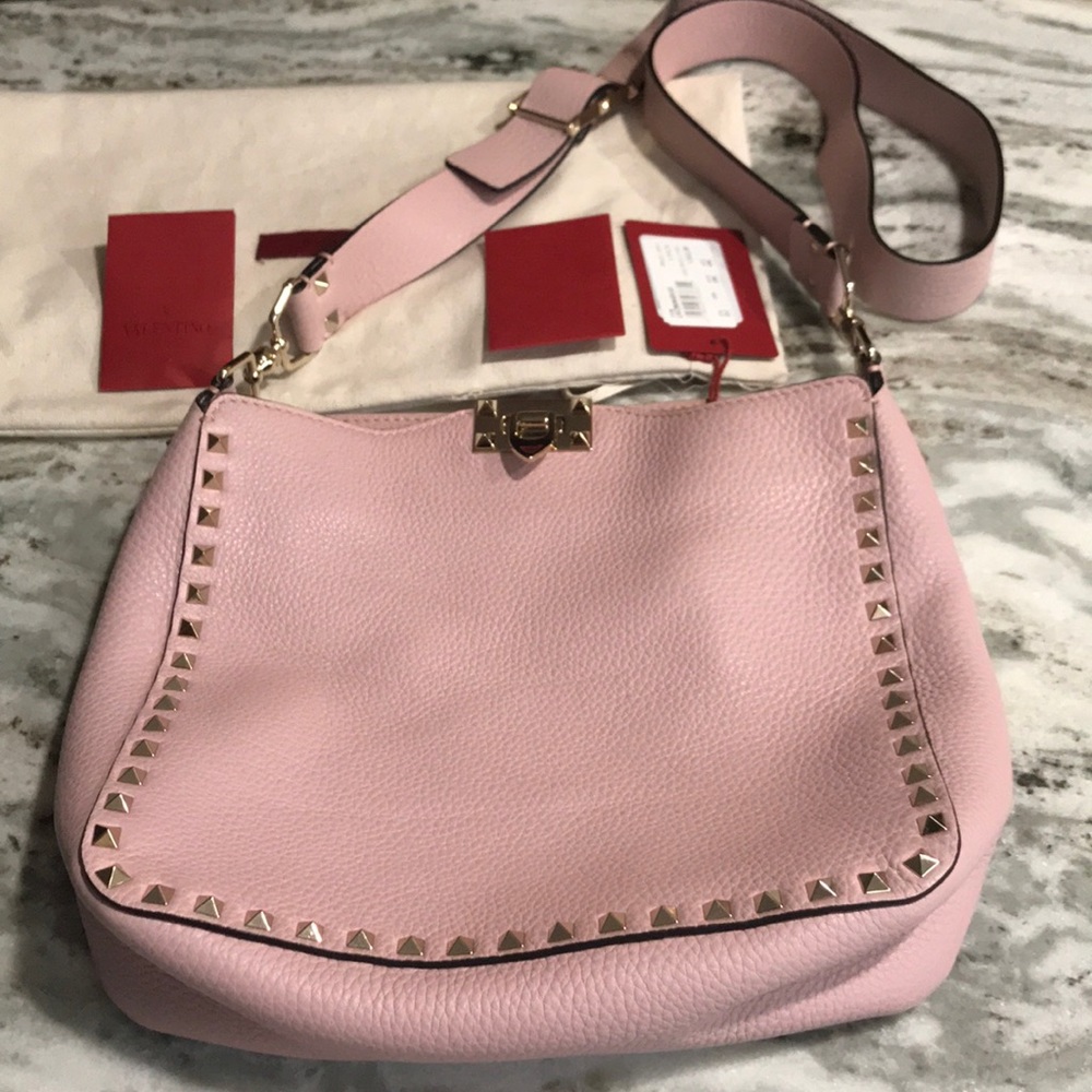 Valentino Garavani Rockstud Leather Hobo